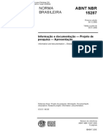 NBR 15287 - Informação e documentação - Projeto de pesquisa - Apresentação.pdf