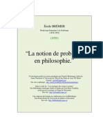 Émile Bréhier Notion de Problème en Philosophie PDF