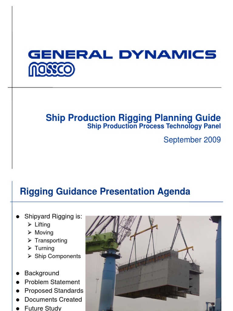 Shipyard Rigging Planning Guide | PDF | Crane (Machine) | Structural Load