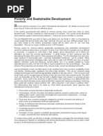 Poverty and Sustainable Development 
