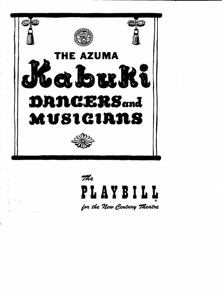 Kabuki Dance Performance Program | PDF | Theatre | Leisure