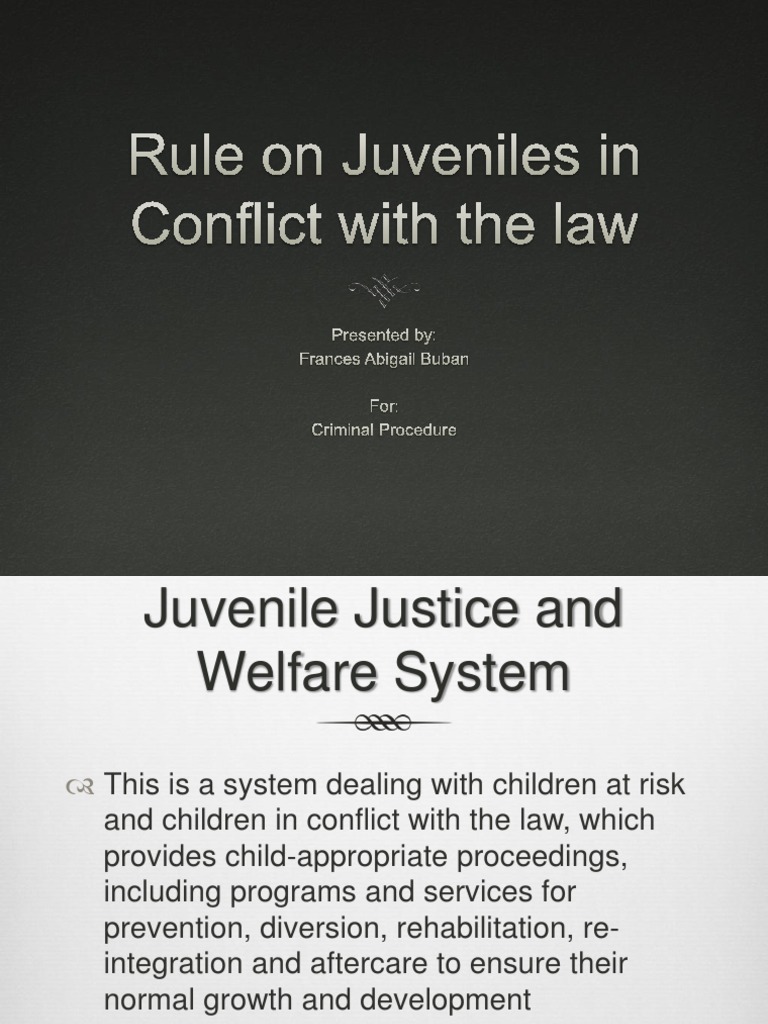 Children In Conflict With Law Sentence Law Bail