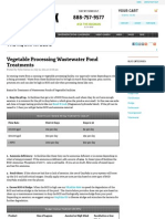 Vegetable Processing Wastewater Pond Treatments