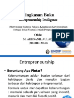 Ringkasan Buku: Entrepreneurship Intelligence