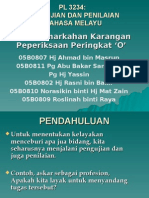 Skim Pemarkahan Bahasa Melayu I o Level