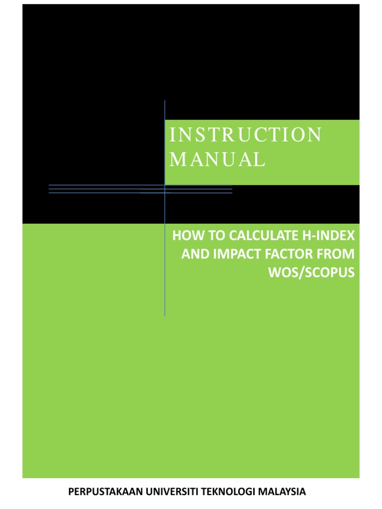 How Calculate H Index PDF Academia Academic Publishing