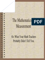 Mathematics of Measurement1