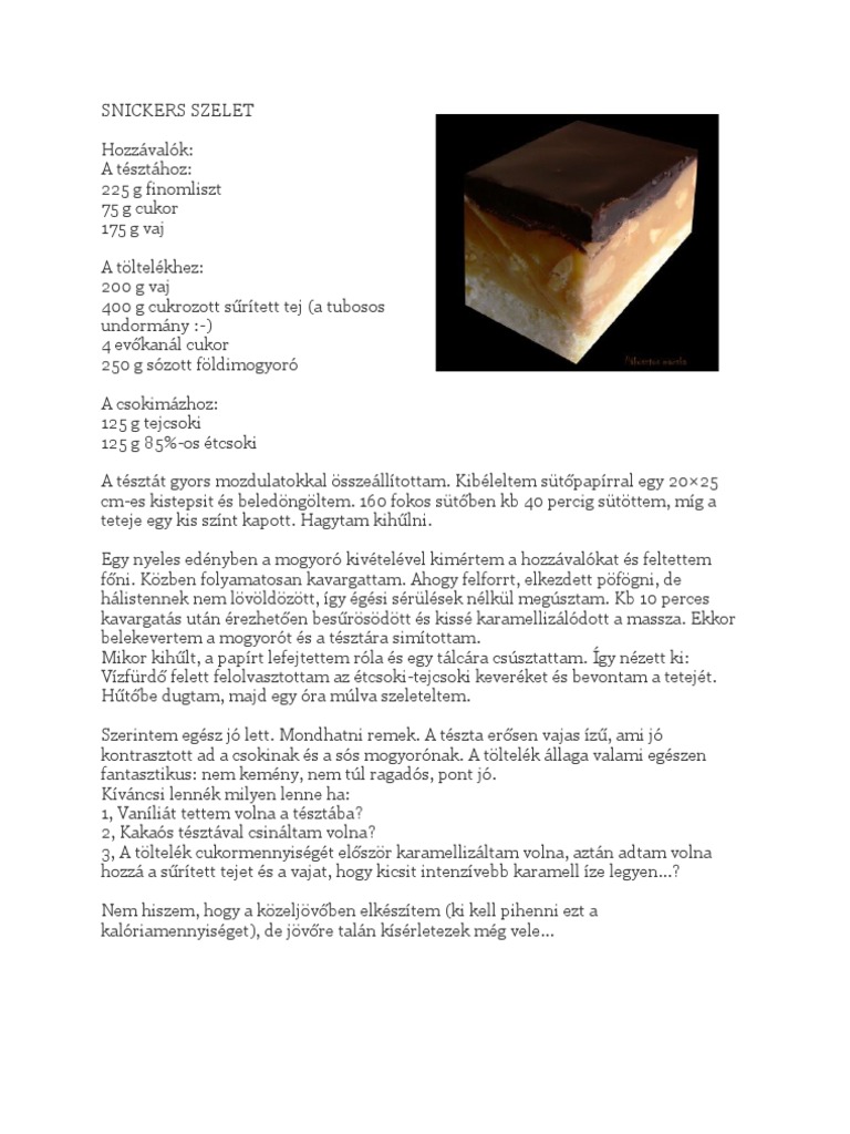 Snickers Szelet | PDF