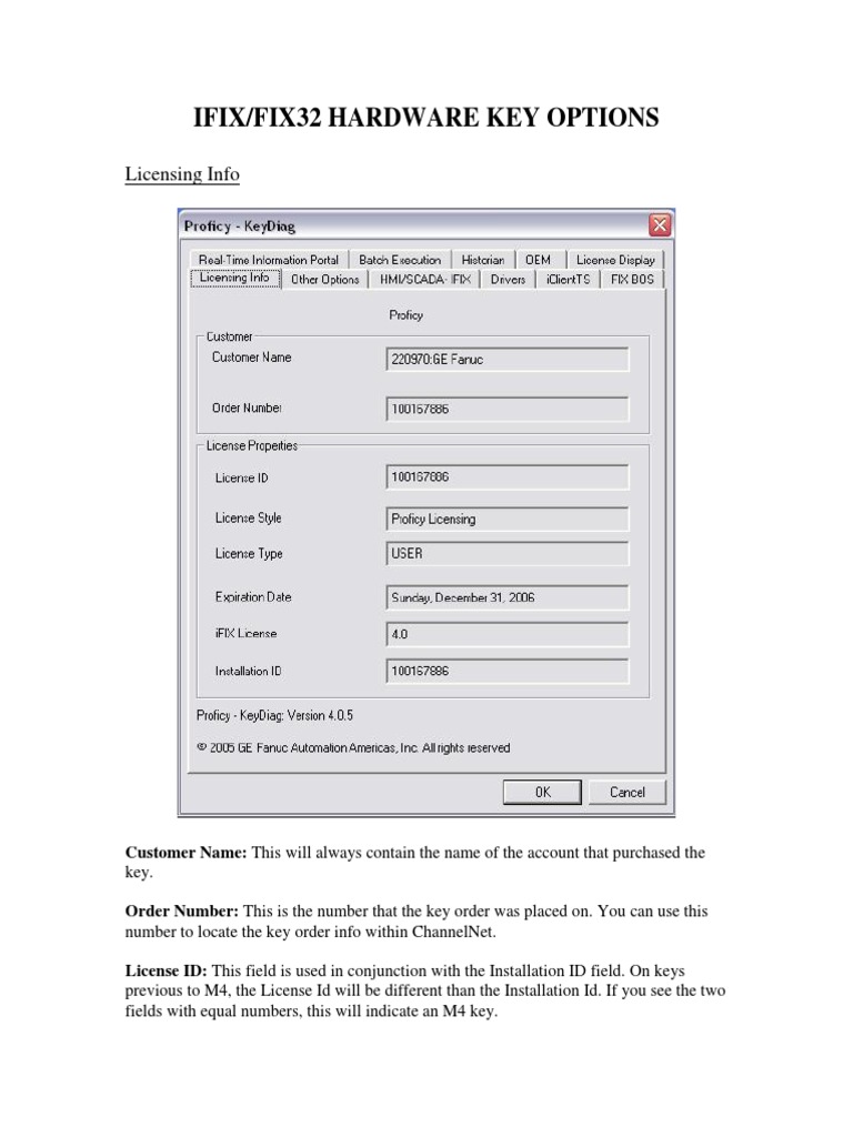 iFix/Fix32 License Key Overview | PDF | Scada | Databases