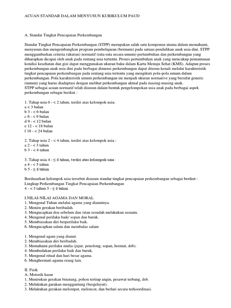 Contoh Dokumen Pencapaian Perkembangan Anak Sesuai