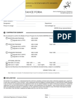 Winners Acceptance Form: 26 November, 2014 - Singapore