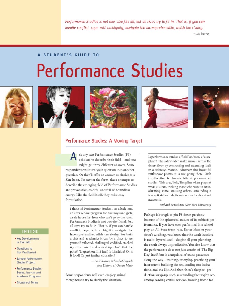 Exploring Performance Studies Concepts | PDF | Philosophy