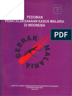 Pedoman tatalaksana Kasus Malaria Di Indonesia