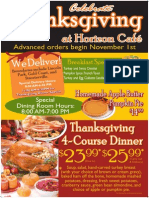 Horizon Thanksgiving Menu 2014