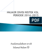 Proker Divisi Ristek Ksl 2014-2015