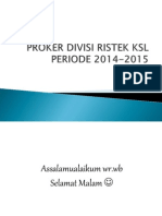 Proker Divisi Ristek KSL 2014-2015