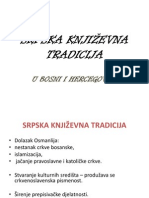 Srpska Književna Tradicija u Bosni i Hercegovini