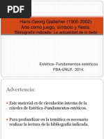 H G Gadamer La Actualidad de Lo Bello PDF
