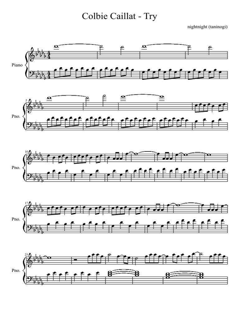 Colbie Caillat Try Pdf