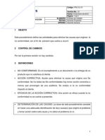 Procedimiento de Accion Correctiva PDF