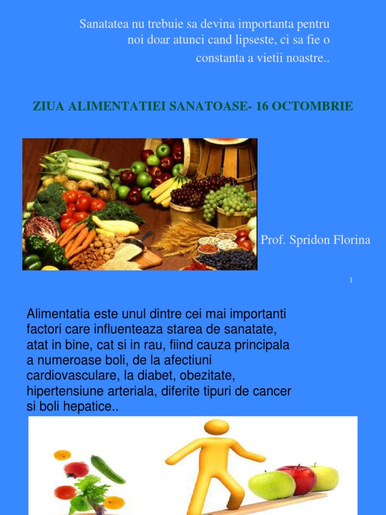 O Alimentatie Sanatoasa Ppt