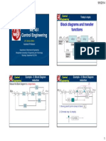 ME 461 ME 461 Control Engineering: Block Diagrams and Transfer Functions