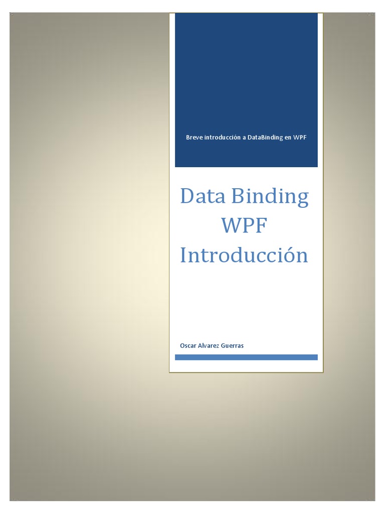 Introducción Al Data-Binding de WPF PDF | PDF | Ventana (informática ...