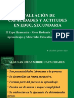 Evaluacion de Capacidades y Actitudes en Educacion Secunadaria