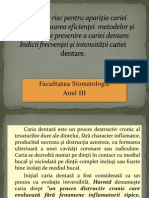 Factorii de Risc Pentru Apariţia Cariei Dentare