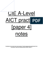 CIE AICT Paper 4 Notes