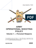 Army Operation Shooting Policy (AOSP) Vol 1