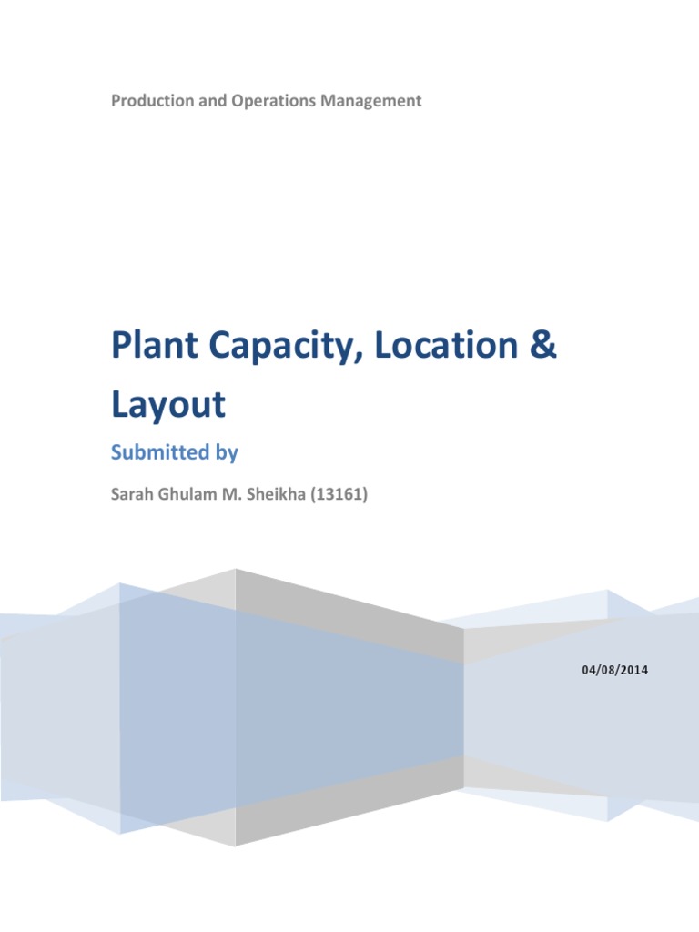 Plant Layout Types and Optimization Guide | PDF | Business Process ...