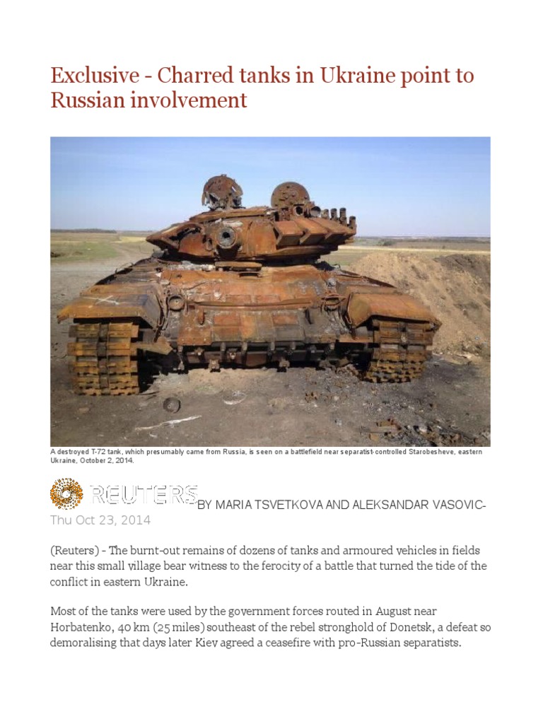 Exclusive Charred Tanks In Ukraine Point To Russian Involvement Ukraine Tanks