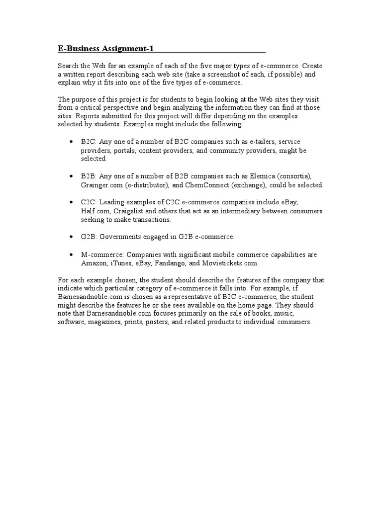 EB Assignment 1 | PDF | Business