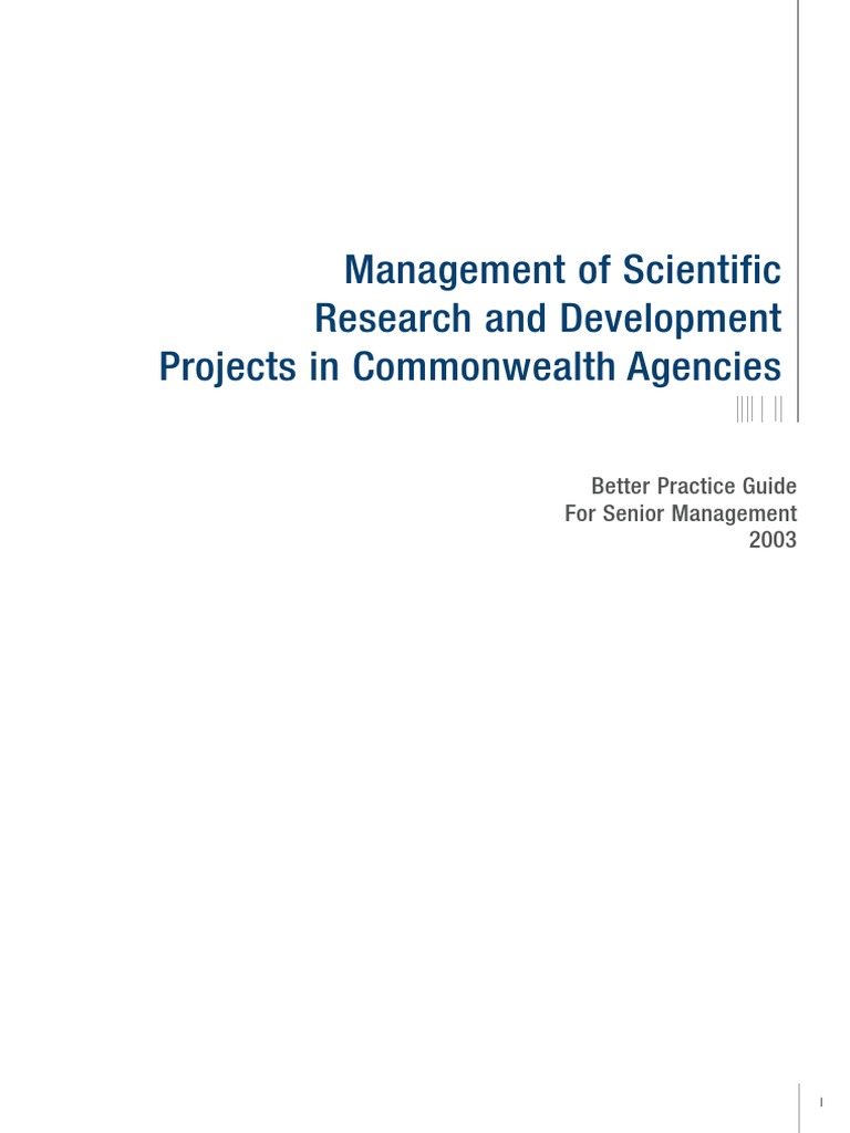 Management of Scientific Research and Development Projects PDF | PDF