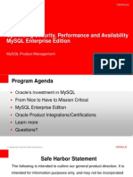 Optimizing Security, Performance and Availability Mysql Enterprise Edition