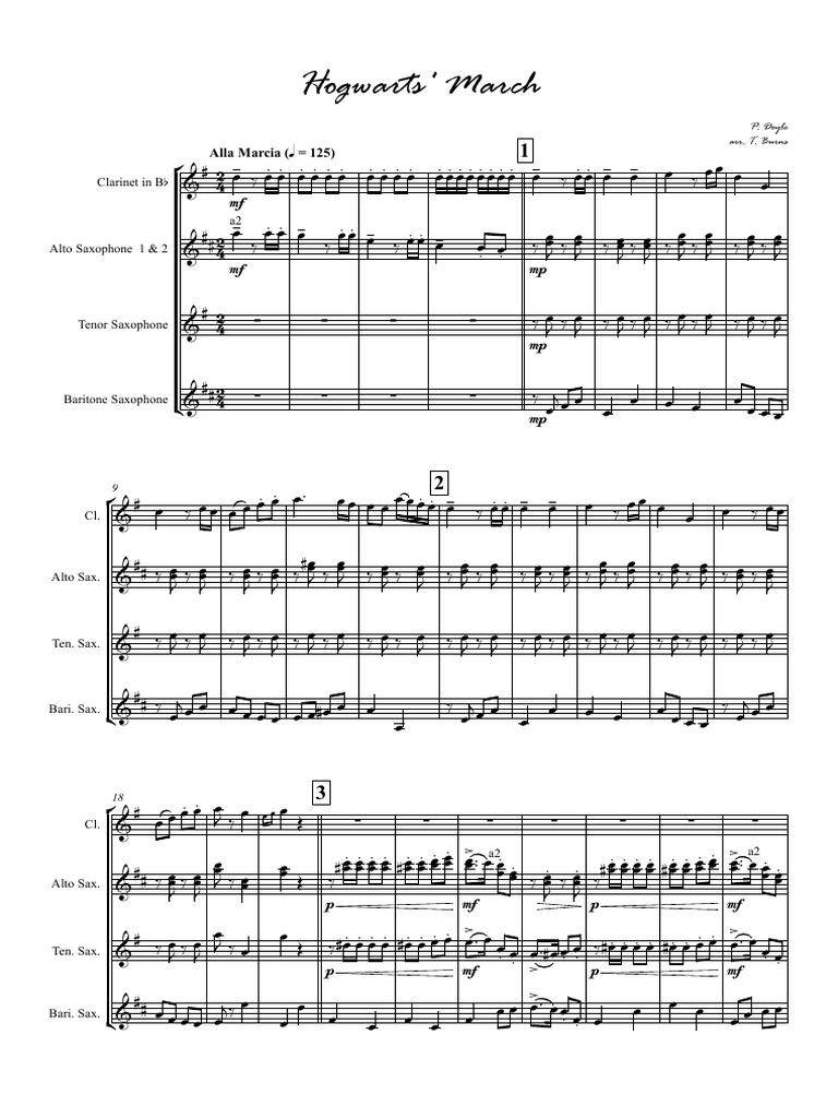 Hogwarts March Score and Parts | PDF | Anches | Instruments