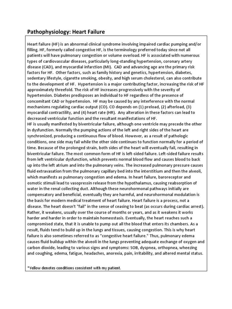 Pathophysiology of Heart Failure | Download Free PDF | Heart Failure ...