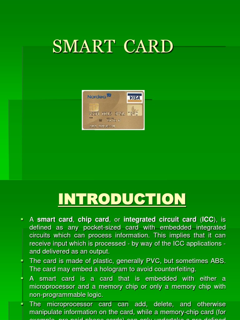 Smart Card Analysis Presentation | PDF | Smart Card | Subscriber ...