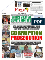 Weeks Yells at Deputy Minister: Frontpage