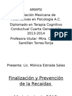 Finalizaciòn y Prevención de Recaídas