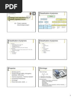 Classification of Polymers: 02 - Plastic Materials Mould Design Project