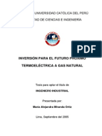 Miranda María Inversión para El Futuro Próximo Termoeléctrica A Gas Natural PDF