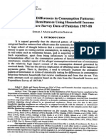 Some Tests for Differences in Consumption Patterns