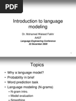 Introduction To Language Modeling Final