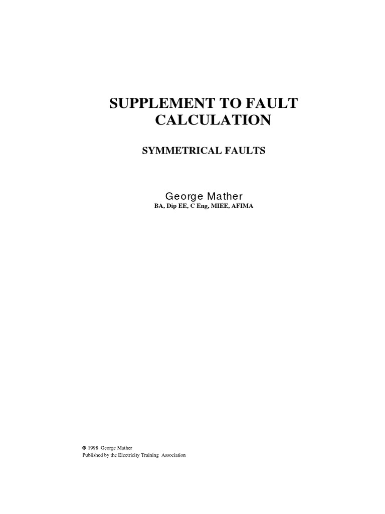 Fault Calculations | PDF | Electrical Impedance | Ac Power