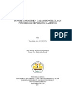 Fungsi Manajemen Dalam Pengelolaan Pendidikan Di Provinsi Lampung