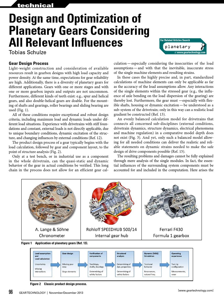 Planetary Gear Design Optimization | PDF | Gear | Transmission (Mechanics)