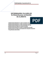 Determinarea Falsurilor in Alimente