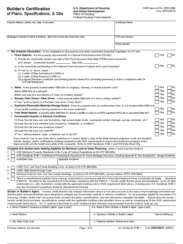 builders-certification-of-plans-specs-site-hud-92541-pdf-united